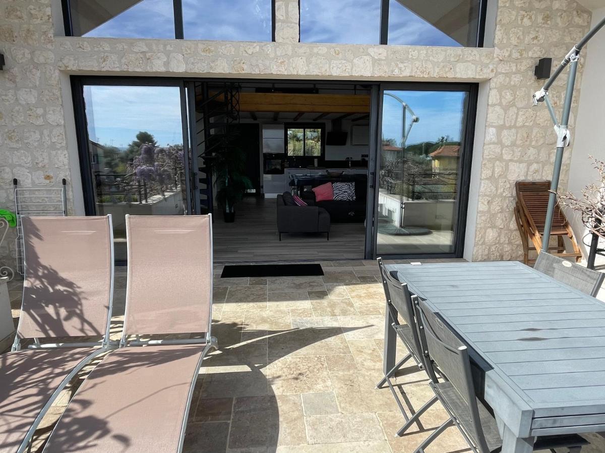 Sublime Haut De Villa Apercu Mer /Hippodrome / Cagnes-sur-Mer Exterior foto